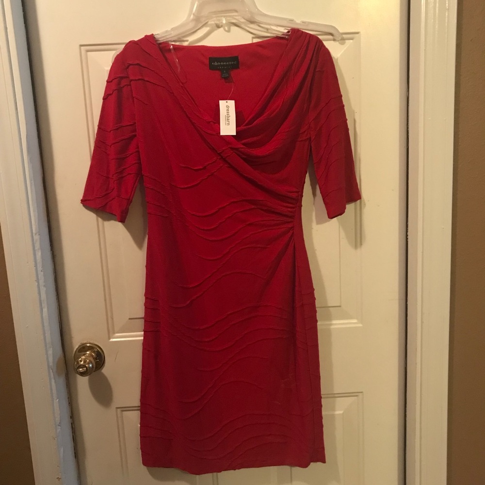 NWT Red Dress w Cowl Neck from Dressbarn